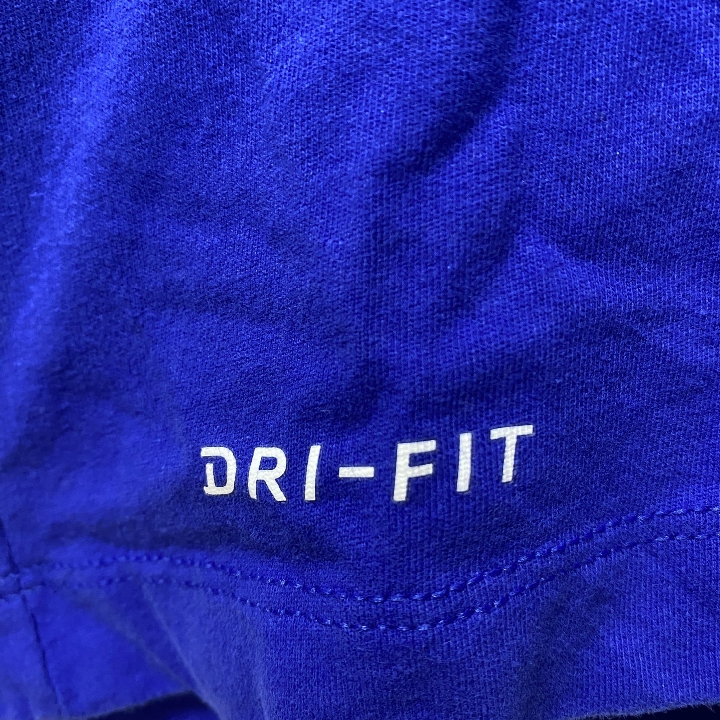 古着 used　NIKE　ナイキ　DRI‐FIT　半袖クルーネックロゴプリントTシャツ　BLEED BLUE　青　XXLサイズ
