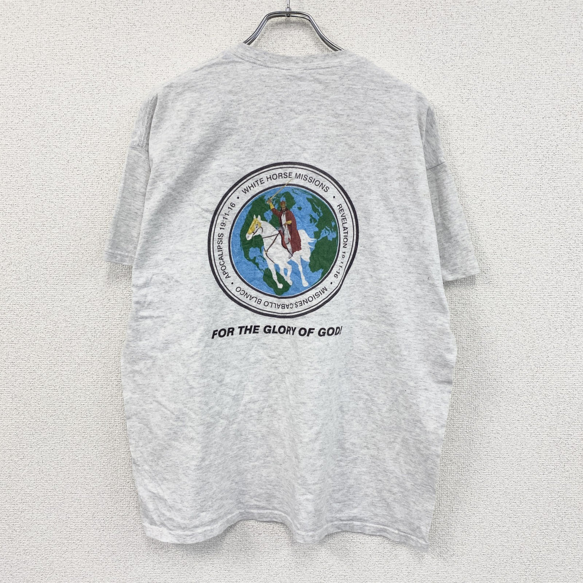 ～00s　anvil　アンヴィル　半袖プリントTシャツ　デカロゴ　ヴィンテージ　霜降りグレー　XLサイズ カットソー メンズ コットン 古着