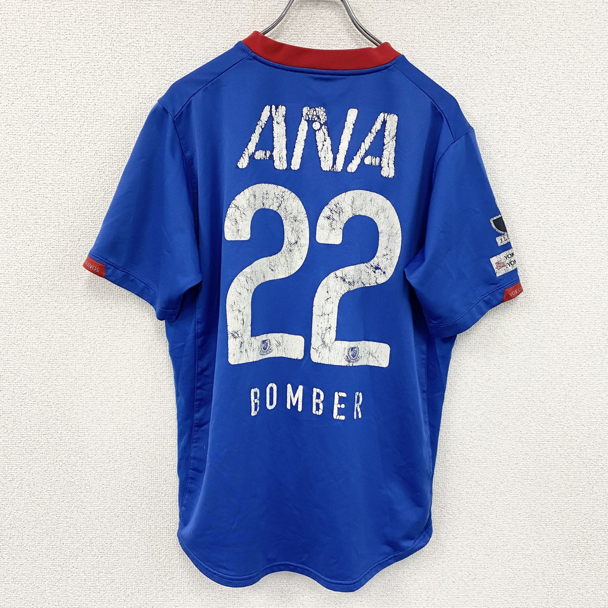 00s　NIKE　ナイキ　中澤佑二　半袖プリントTシャツ　ユニフォーム　青　ブルー　Lサイズ カットソー メンズ ポリエステル 古着