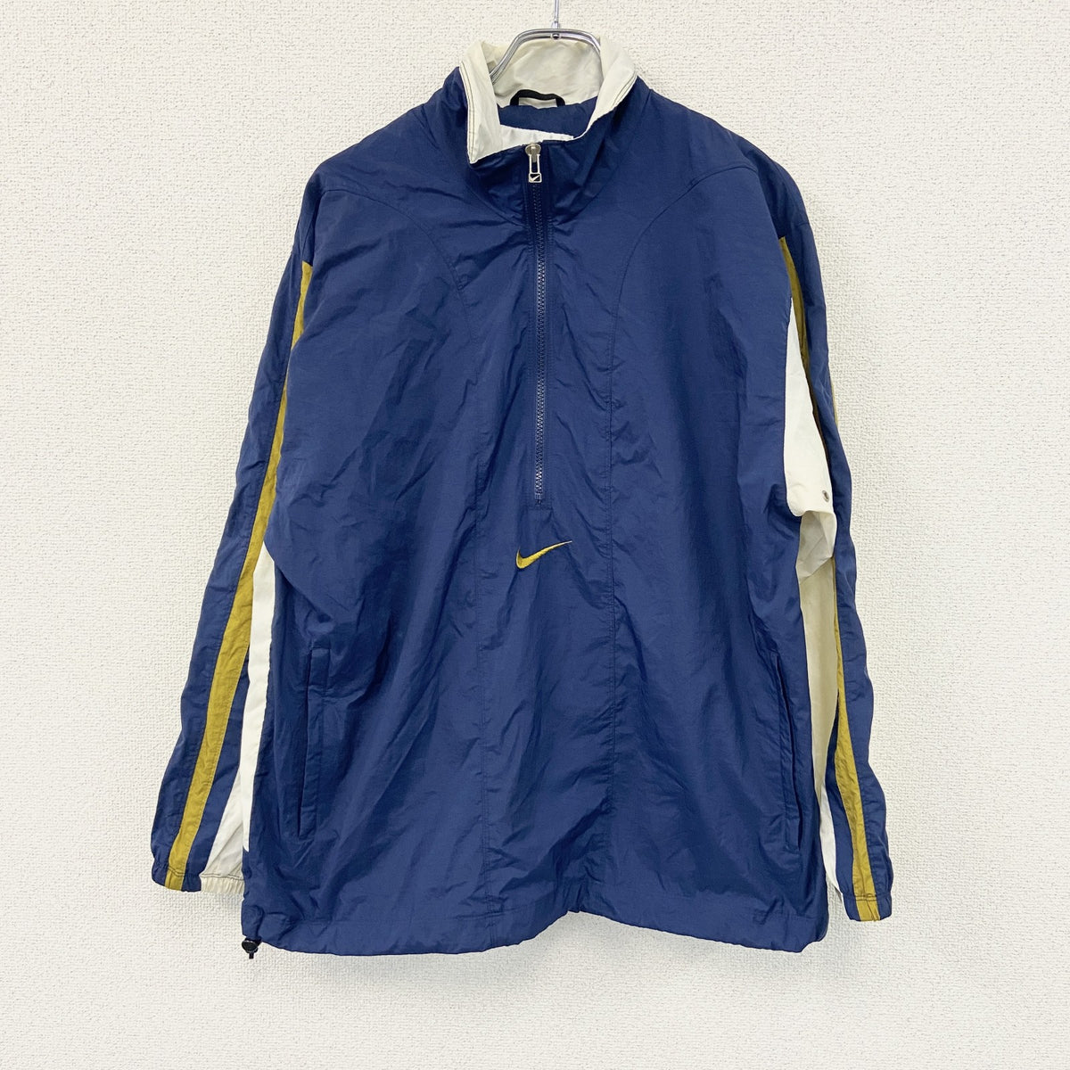 NIKE　ナイキ　ナイロンプルオーバージャケット/ハーフジップジャケット　トライカラー　Mサイズ　古着