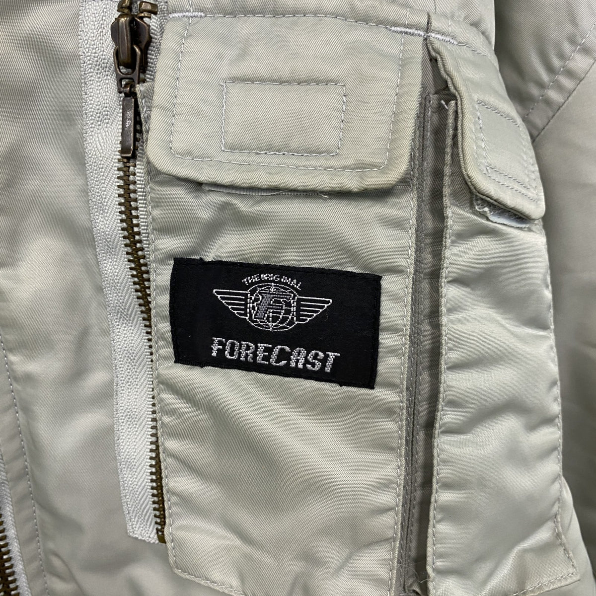 FORECAST　フォーキャスト　フライトジャケット/MA-1　グレー　Lサイズ　古着