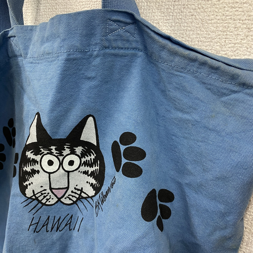 KLIBAN CAT　クリバンキャット　トートバッグ　青　ブルー　古着