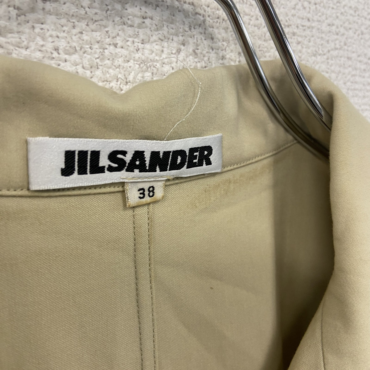 JIL SANDER　ジルサンダー　シャツワンピース　ベージュ　50サイズ　古着