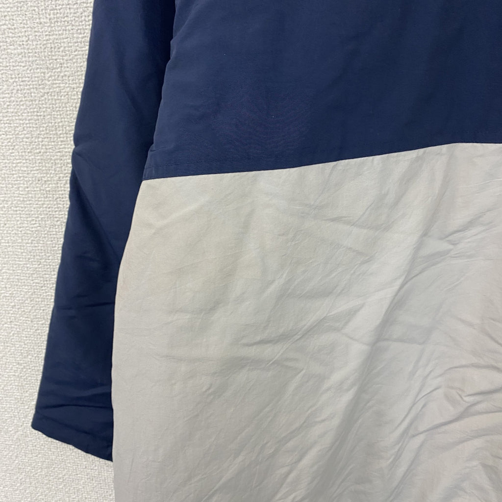BIG ICE　アノラックパーカー　刺繍ロゴ　紺　ネイビー　白　ホワイト　XLサイズ　古着