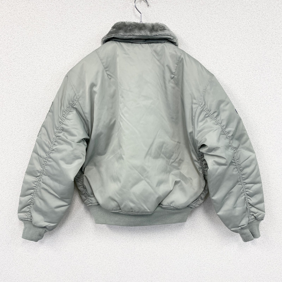 WINTER GEAR　フライトジャケット/MA-1　グレー　Lサイズ ブルゾン メンズ 古着