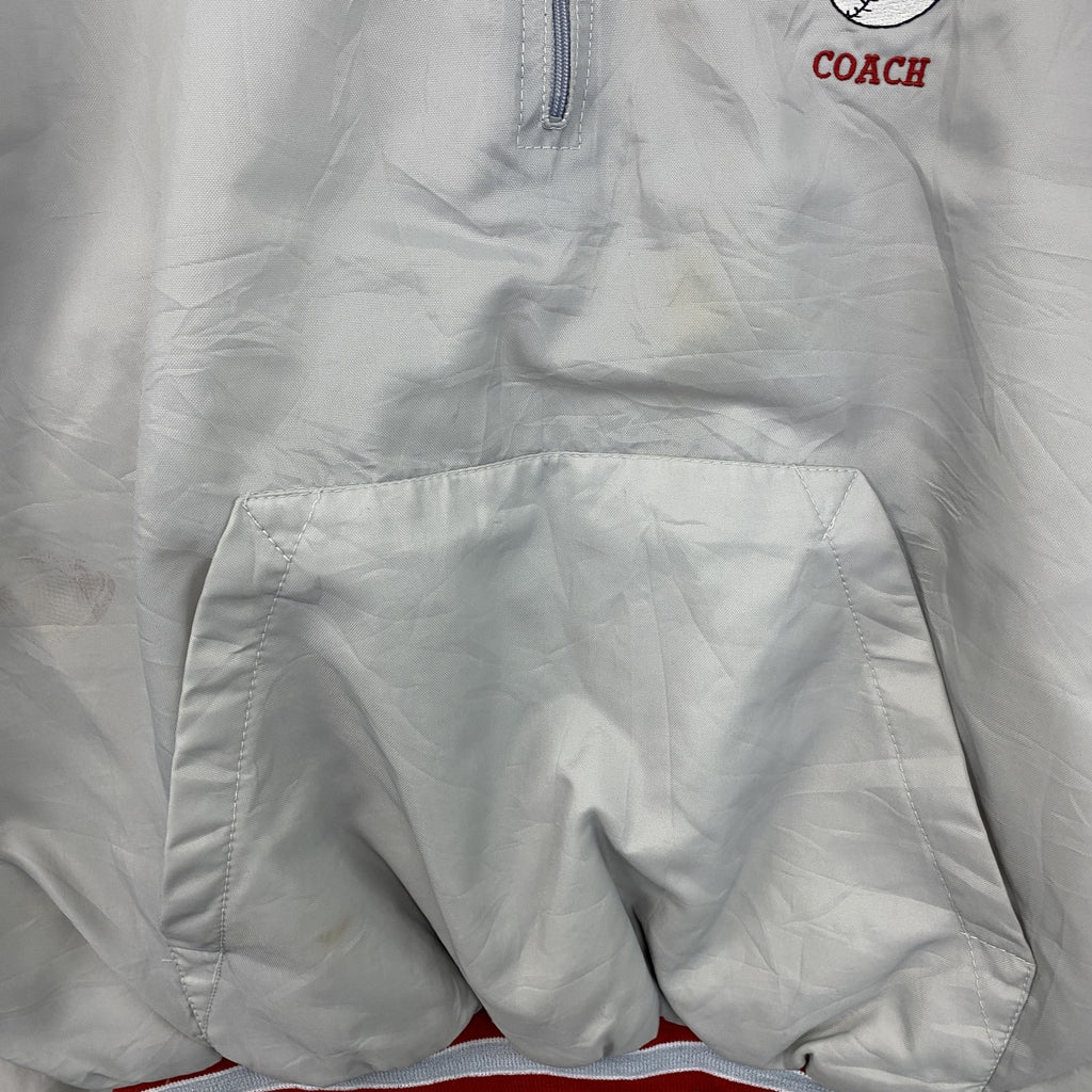 ～90s　Holloway　ホロウェイ　ハーフジップナイロンプルオーバージャケット　灰色　グレー　Lサイズ　　ヴィンテージ　古着