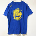 Adidas　アディダス　半袖クルーネックデザインプリントTシャツ　青　ブルー　GOLDEN WARRIORS　Mサイズ　古着