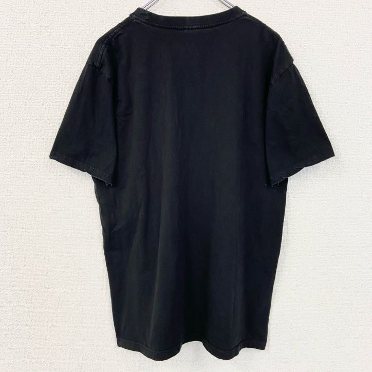 Oren　半袖アニマルプリントTシャツ　クジラ　キャラクター　クルーネック　黒　ブラック　XLサイズ　古着
