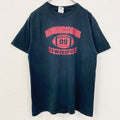 GILDAN　ギルダン　半袖クルーネックTシャツ　バックプリント　フットボール　黒　ブラック　Mサイズ　古着