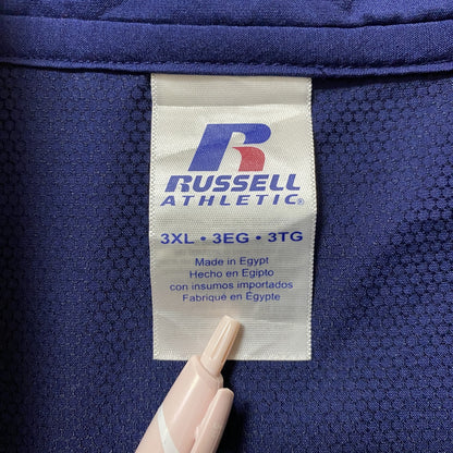 古着 used　RUSSELL　長袖ハーフジップナイロンジャケット　トッテナムホットスパー　紺　ビッグシルエット　3XLサイズ