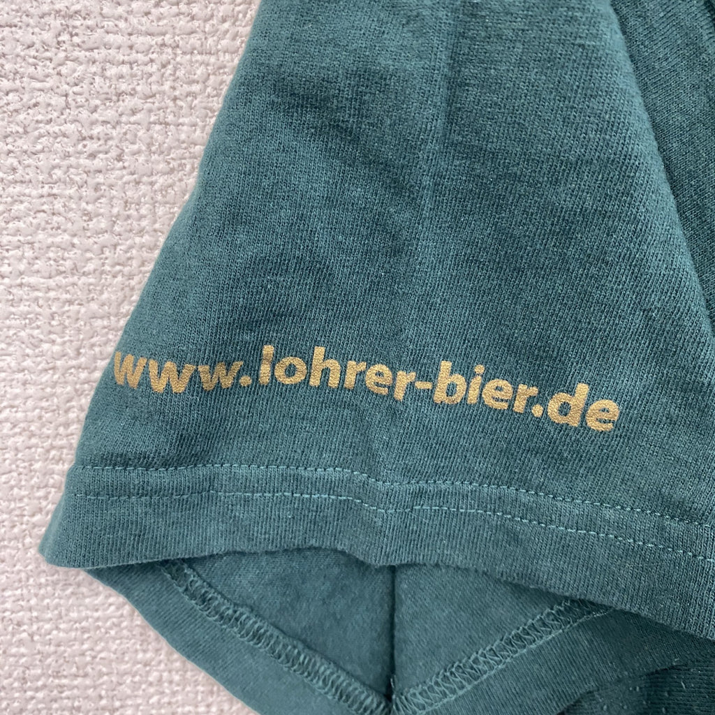 Lohrer Bier　半袖プリントTシャツ　ワンポイント　緑　グリーン　L/XLサイズ　古着