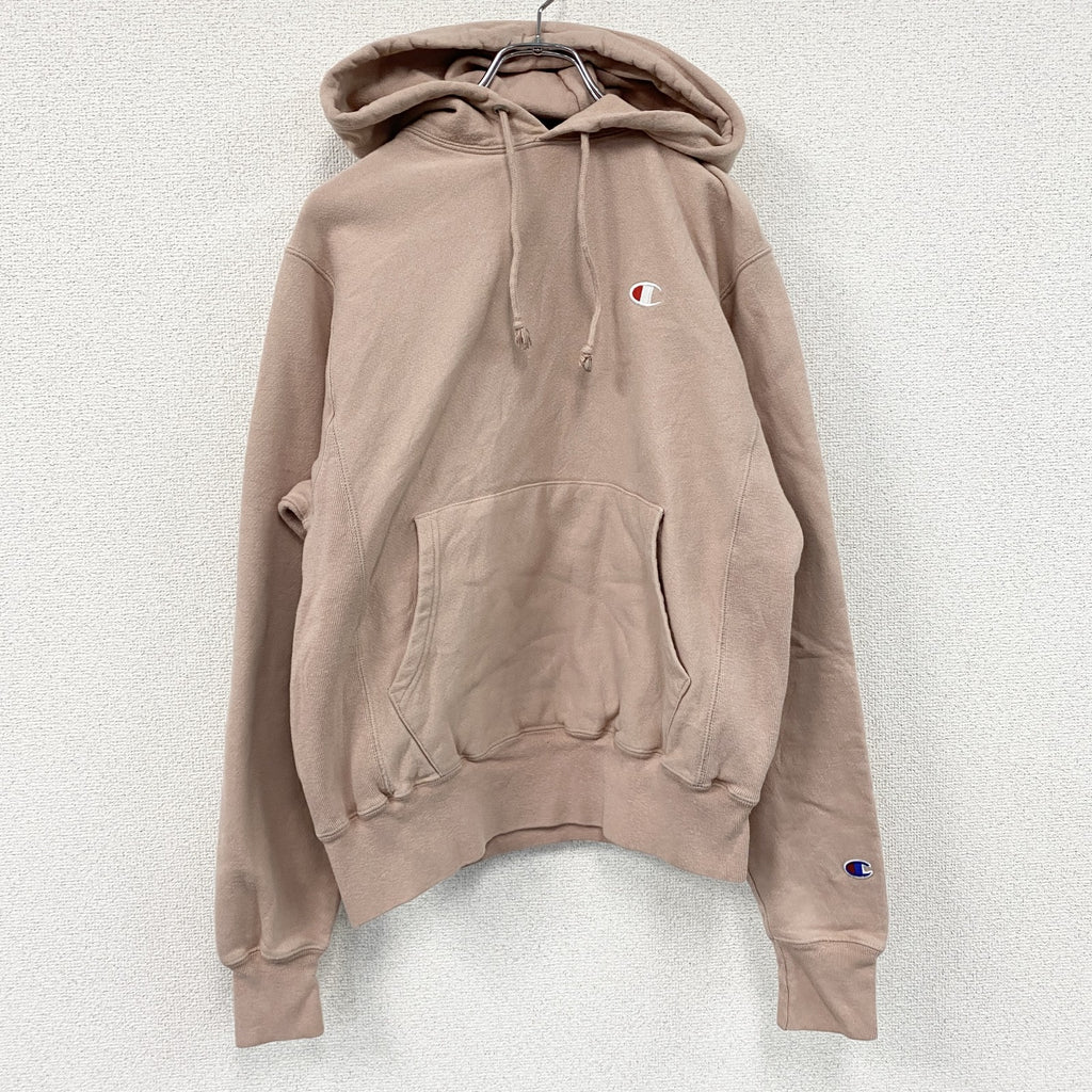 Champion　チャンピオン　リバースウィーブ　スウェットパーカー/フーディー　ヘビーウェイト　現行　ピンクベージュ　Sサイズ　古着