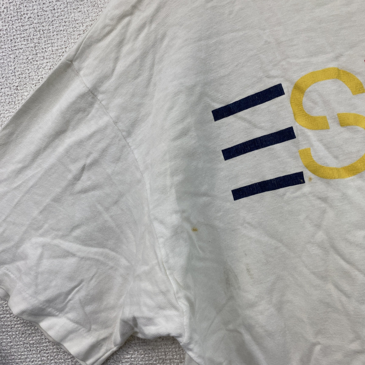 ESPRIT　エスプリ　半袖プリントTシャツ　白　ホワイト　シングルステッチ　ヴィンテージ　古着