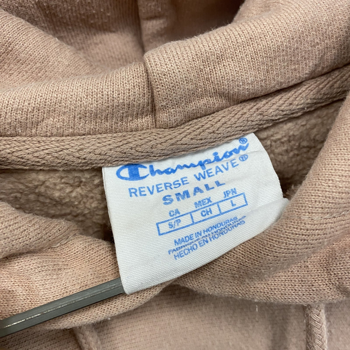 Champion　チャンピオン　リバースウィーブ　スウェットパーカー/フーディー　ヘビーウェイト　現行　ピンクベージュ　Sサイズ　古着