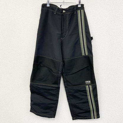 90s　Billabong　ナイロンパンツ　スキーウェア　ヴィンテージ　ファスナーポケット　黒　ブラック　Lサイズ