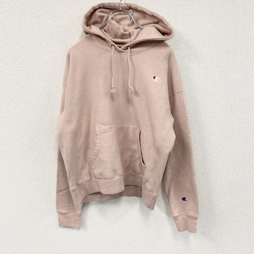 Champion　チャンピオン　リバースウィーブ　スウェットパーカー/フーディー　ヘビーウェイト　現行　ピンクベージュ　Lサイズ　古着