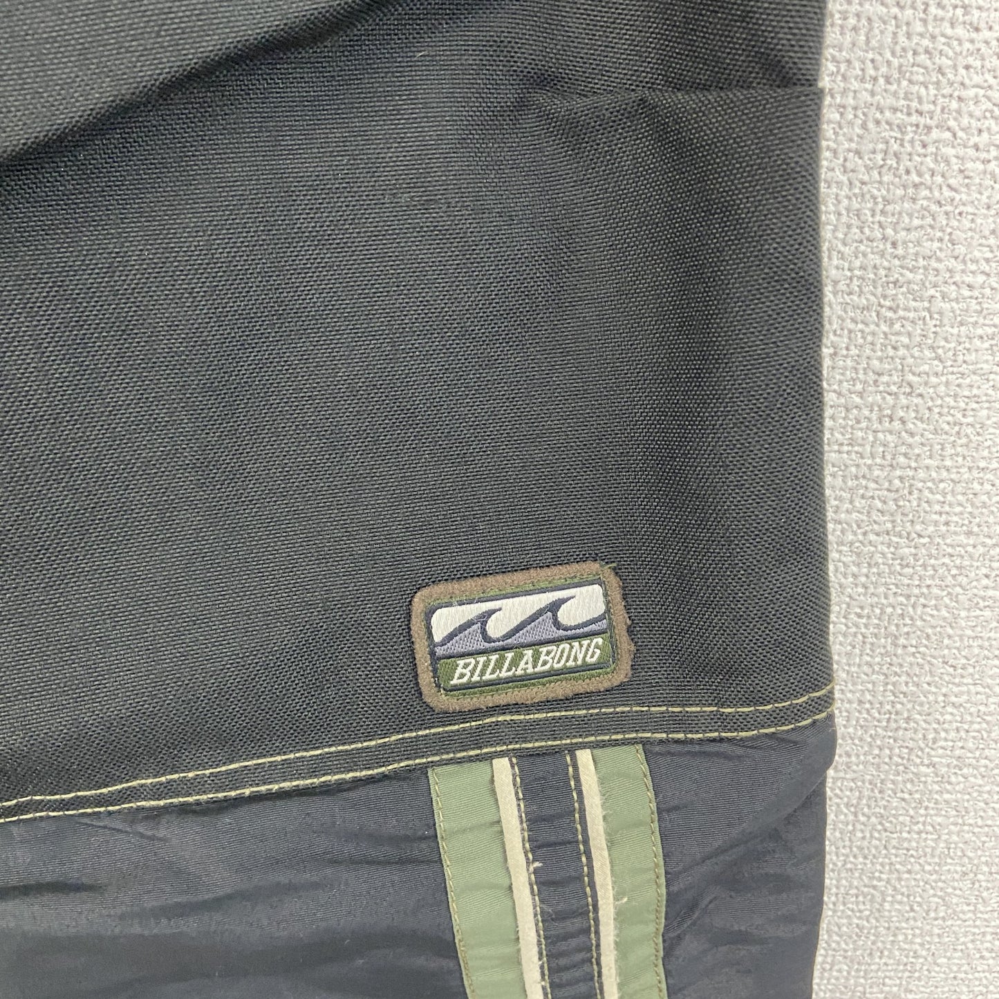 90s　Billabong　ナイロンパンツ　スキーウェア　ヴィンテージ　ファスナーポケット　黒　ブラック　Lサイズ