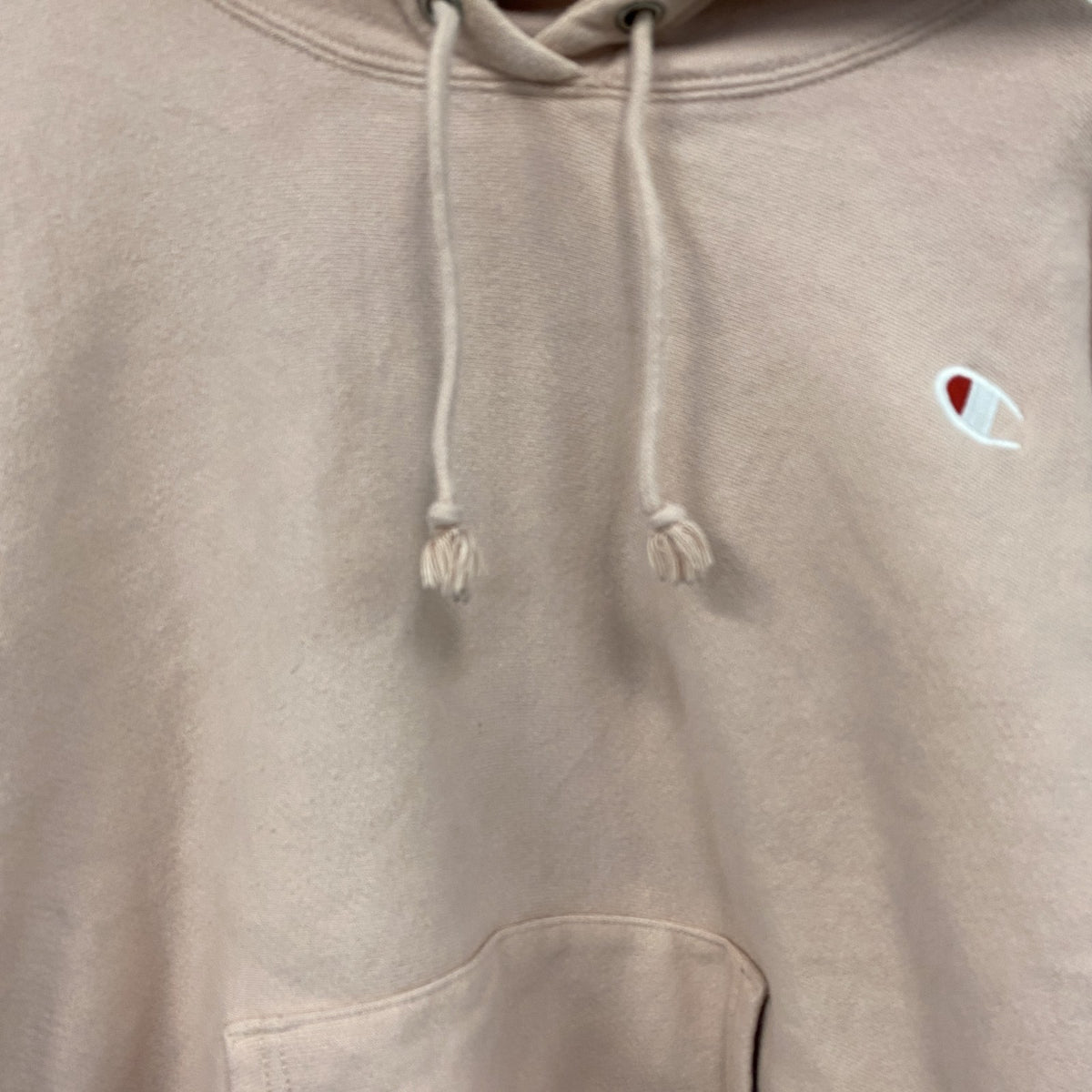 Champion　チャンピオン　リバースウィーブ　スウェットパーカー/フーディー　ヘビーウェイト　現行　ピンクベージュ　Lサイズ　古着