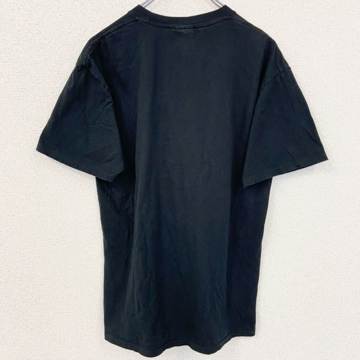 PORT&COMPANY　半袖プリントクルーネックTシャツ　NGHL　ホッケー　スポーツ　黒　ブラック　Mサイズ　古着