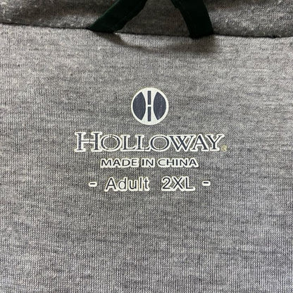 古着 used　Holloway　長袖ジップアップナイロンジャケット　ワンポイント刺繍　PIONEERS　緑　秋冬服　2XLサイズ