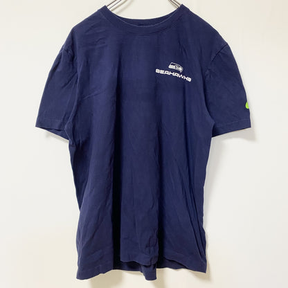 古着 used　THE NIKE TEE　ナイキ　半袖クルーネックデザインプリントTシャツ　ネイビー　Mサイズ