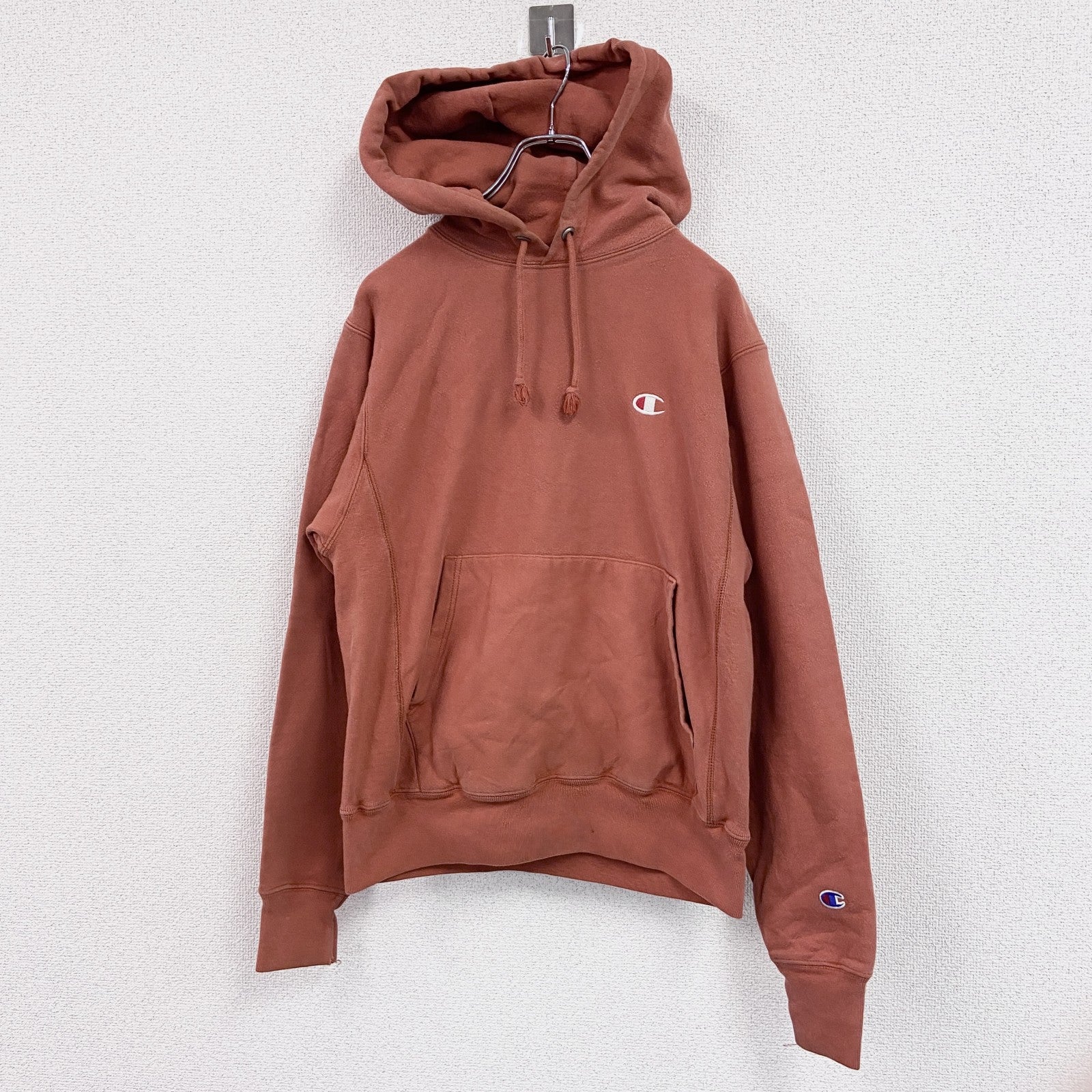 Champion　チャンピオン　リバースウィーブ　スウェットパーカー/フーディー　オレンジ　Sサイズ　古着