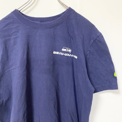 古着 used　THE NIKE TEE　ナイキ　半袖クルーネックデザインプリントTシャツ　ネイビー　Mサイズ