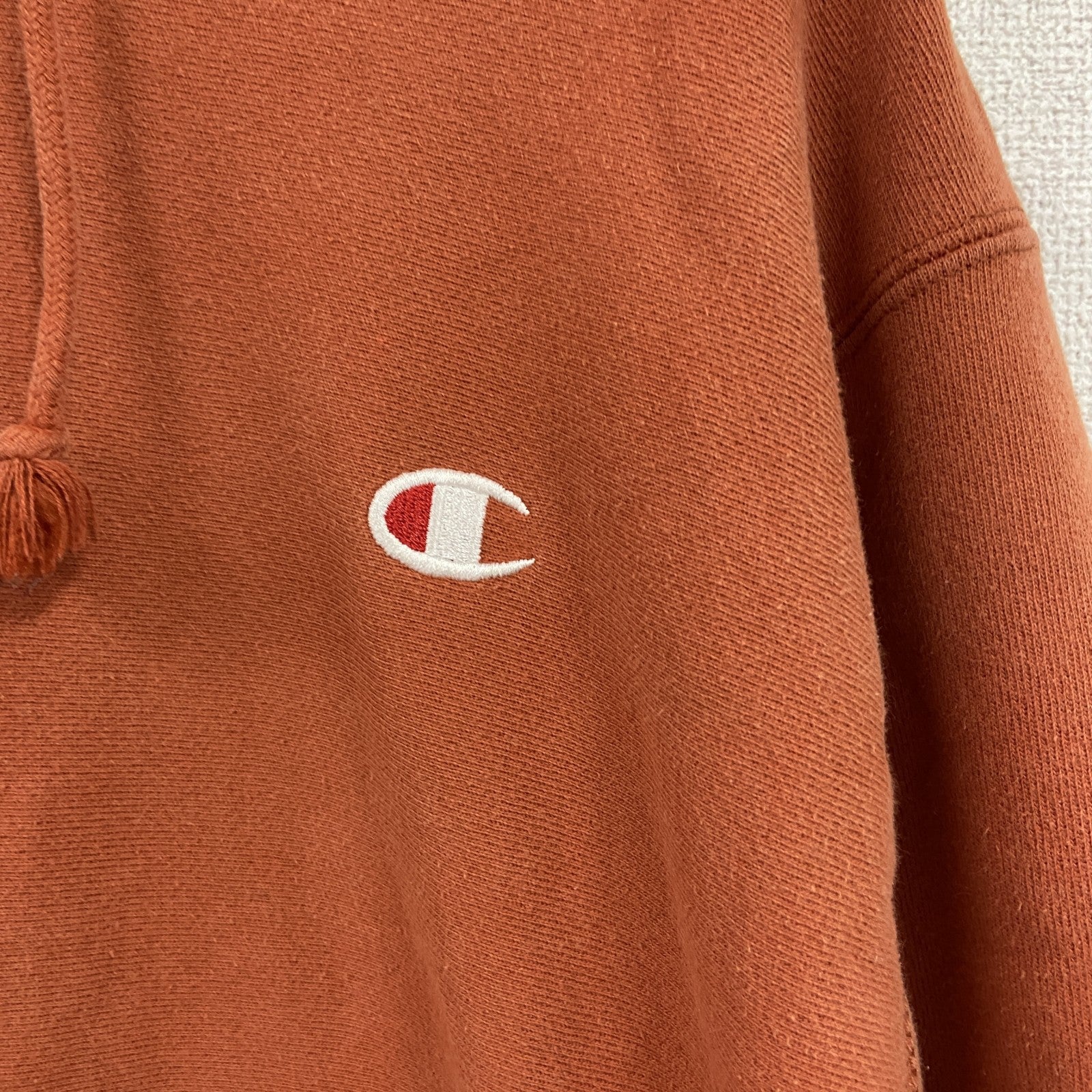 Champion　チャンピオン　リバースウィーブ　スウェットパーカー/フーディー　オレンジ　Sサイズ　古着