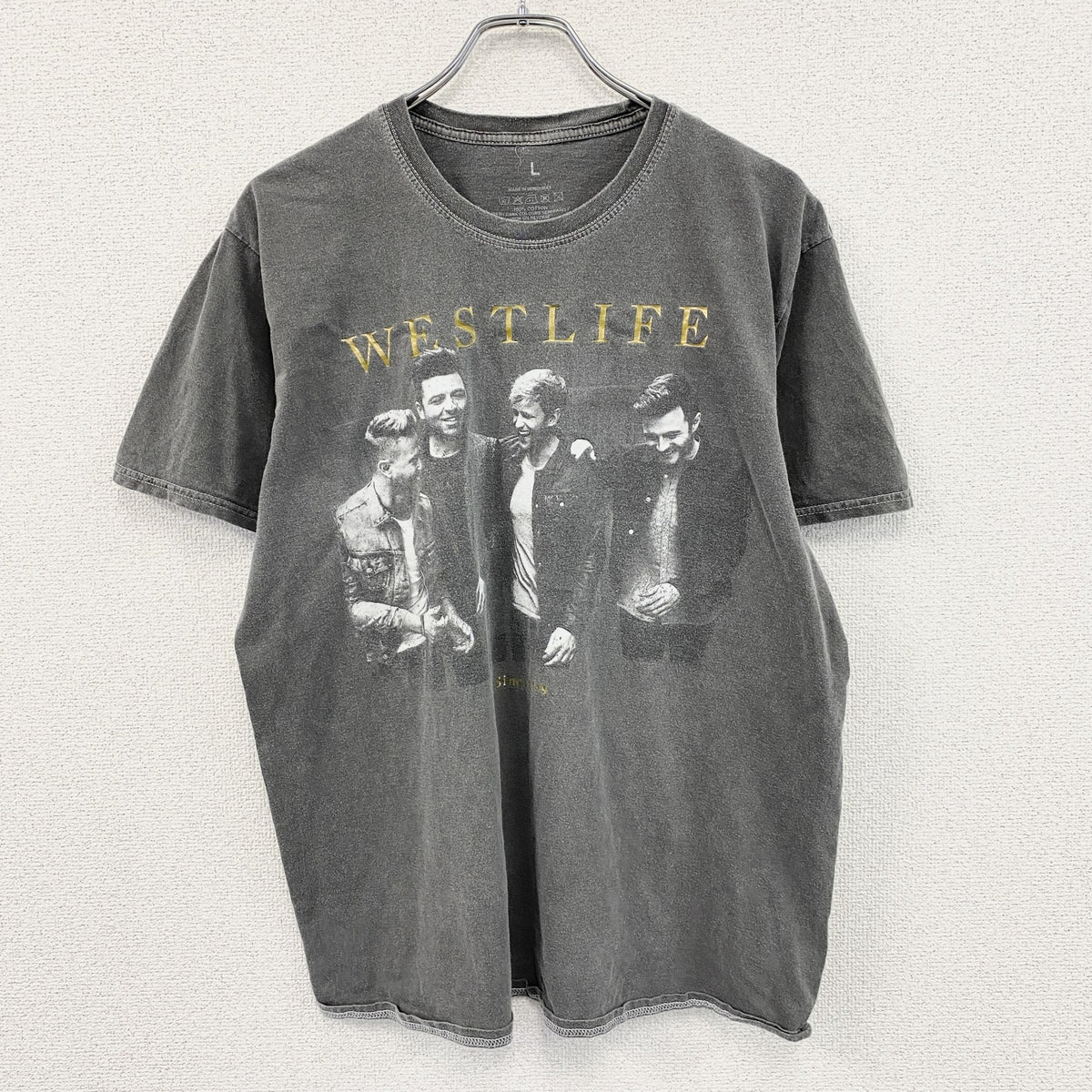 Westlife　ウエストライフ　半袖バンドTシャツ　ツアーT　ダークグレー　Lサイズ　古着