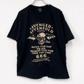 AVENGRD SEVERNFOLD　半袖プリントTシャツ　アーチプリント　スカル　骸骨　ドクロ　黒　ブラック　XXLサイズ　古着