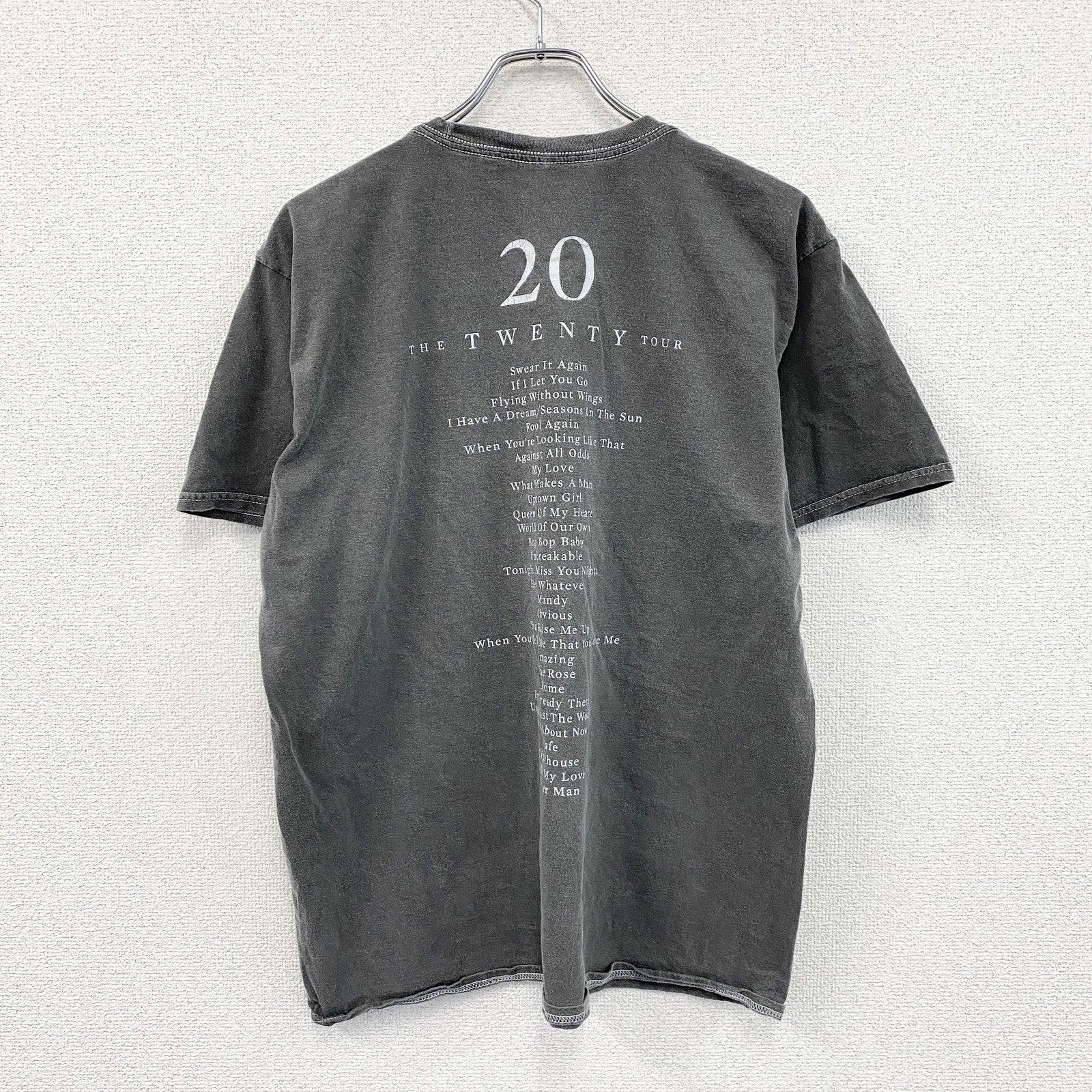 Westlife　ウエストライフ　半袖バンドTシャツ　ツアーT　ダークグレー　Lサイズ　古着