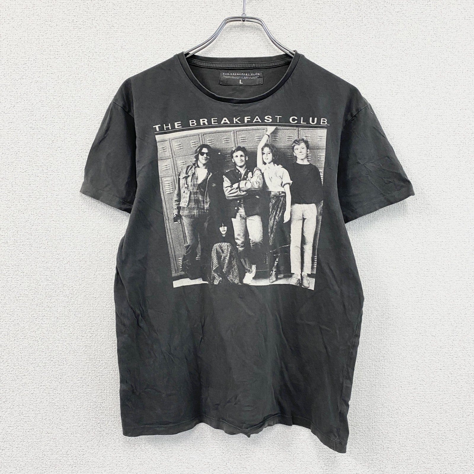 THE BREAKFAST CLUB　ブレックファストクラブ　半袖ムービープリントTシャツ　ダークグレー　Lサイズ　古着