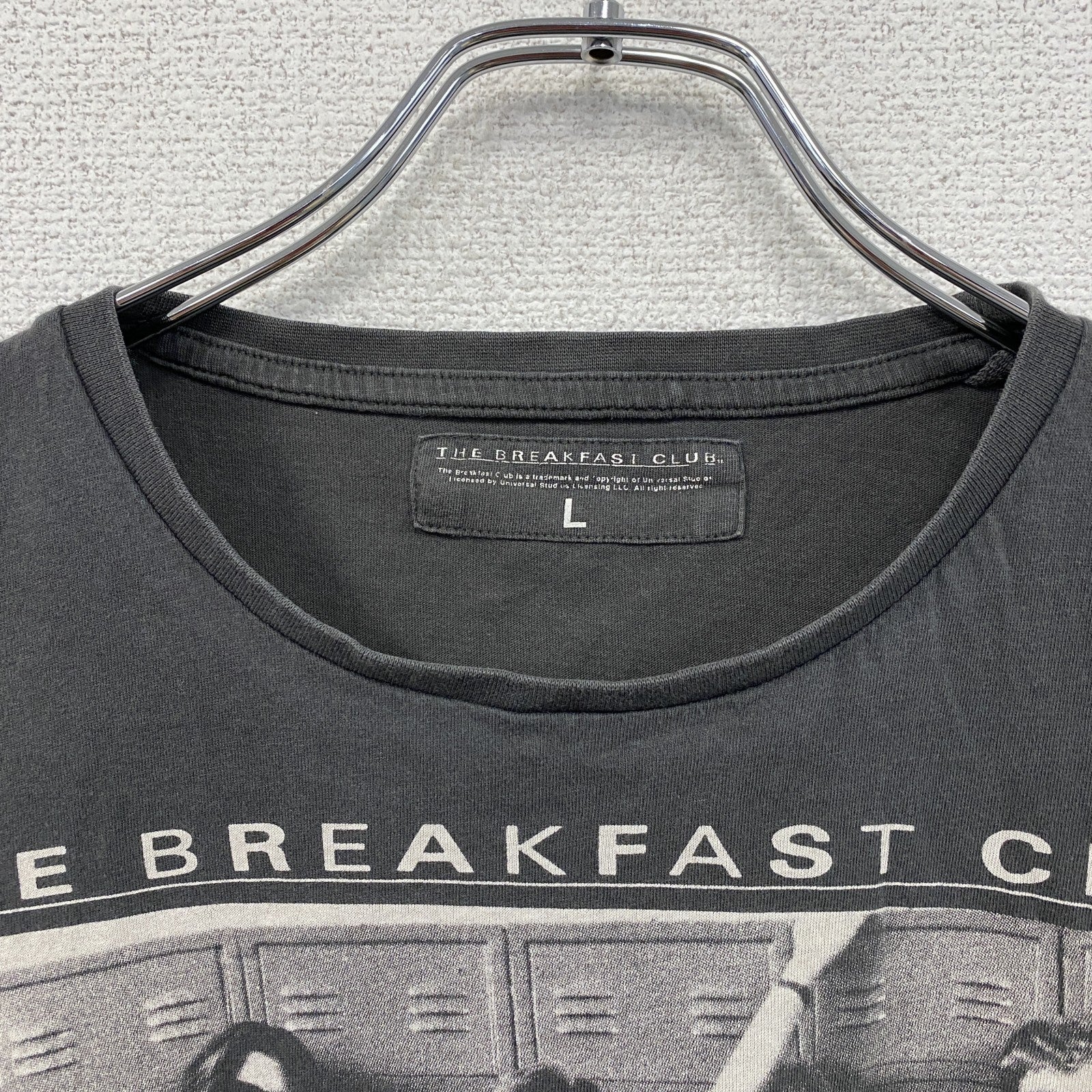 THE BREAKFAST CLUB　ブレックファストクラブ　半袖ムービープリントTシャツ　ダークグレー　Lサイズ　古着