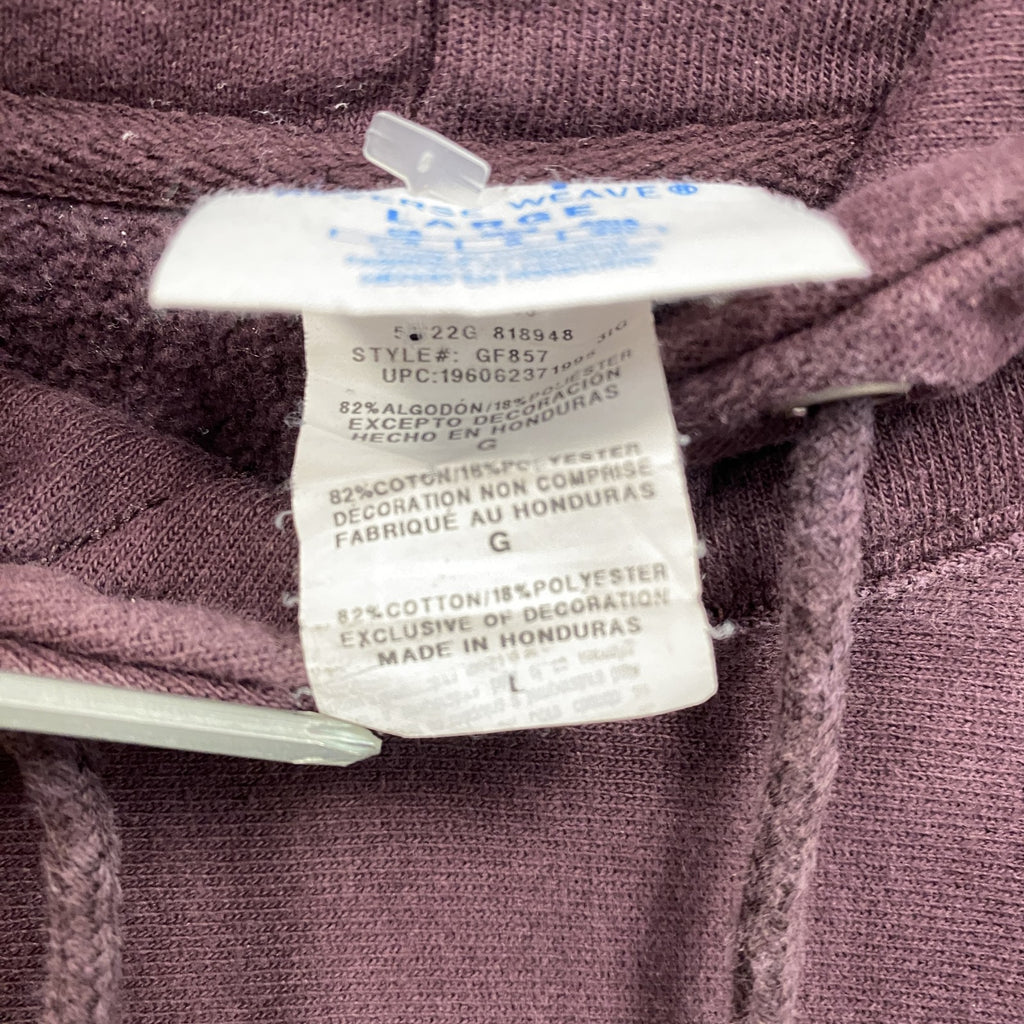 Champion　チャンピオン　リバースウィーブ　スウェットパーカー/フーディー　刺繍ロゴ　現行　深紫　ディープパープル　Lサイズ　古着