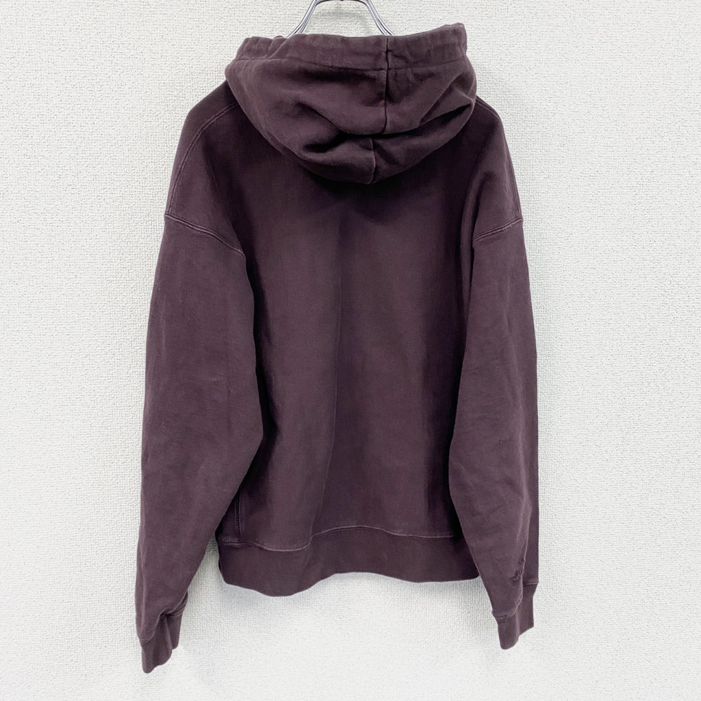 Champion　チャンピオン　リバースウィーブ　スウェットパーカー/フーディー　刺繍ロゴ　現行　深紫　ディープパープル　Lサイズ　古着