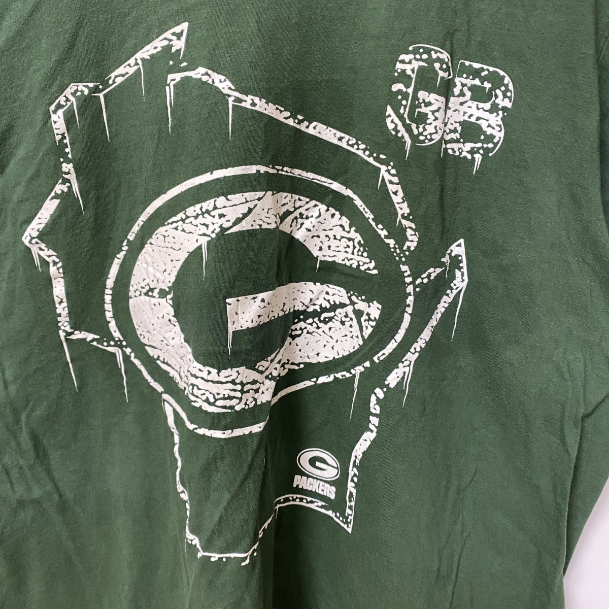 THE NIKE TEE　ナイキ　半袖クルーネックデザインプリントTシャツ　緑　グリーンベイ　パッカーズ　Mサイズ　古着