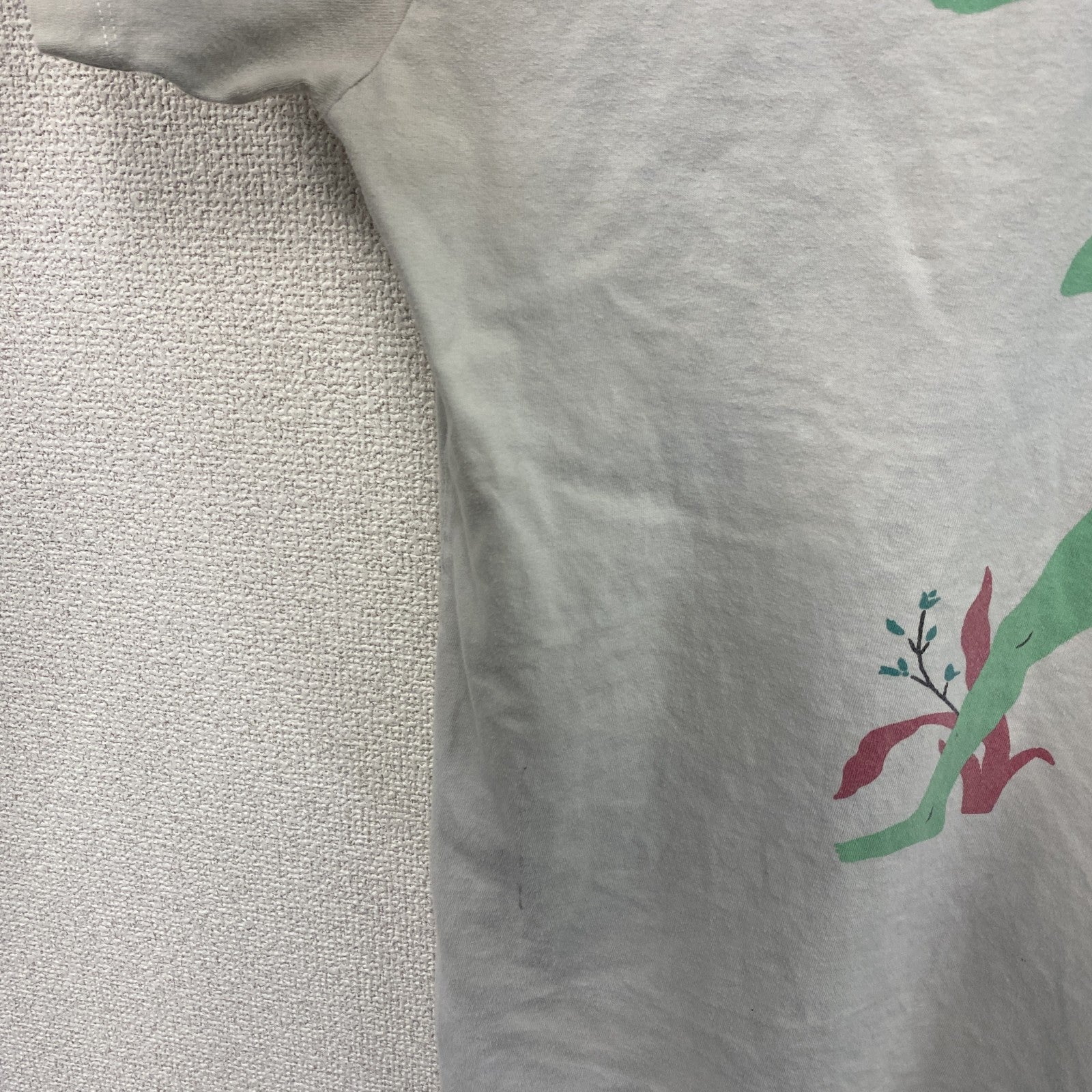 Addict　アディクト　Sean Morris　ショーンモーリス　半袖コラボプリントTシャツ　白　ホワイト　2XLサイズ　古着