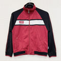Umbro　アンブロ　トラックジャケット/ジャージ　トライカラー　赤　レッド　白　ホワイト　黒　ブラック　152　古着