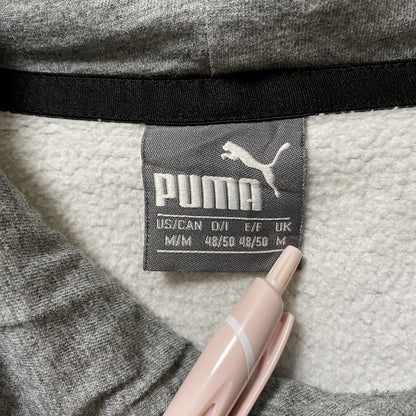 古着 used　PUMA　プーマ　長袖ワンポイントプリントパーカー　スウェットプルオーバー　霜降りグレー　秋冬服　Mサイズ