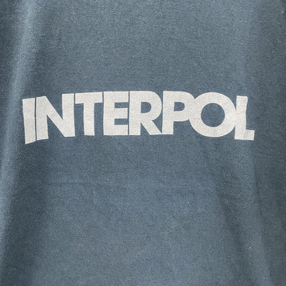 GILDAN　ギルダン　INTEPOL　インターポール　半袖プリントTシャツ　紺　ネイビー　Mサイズ