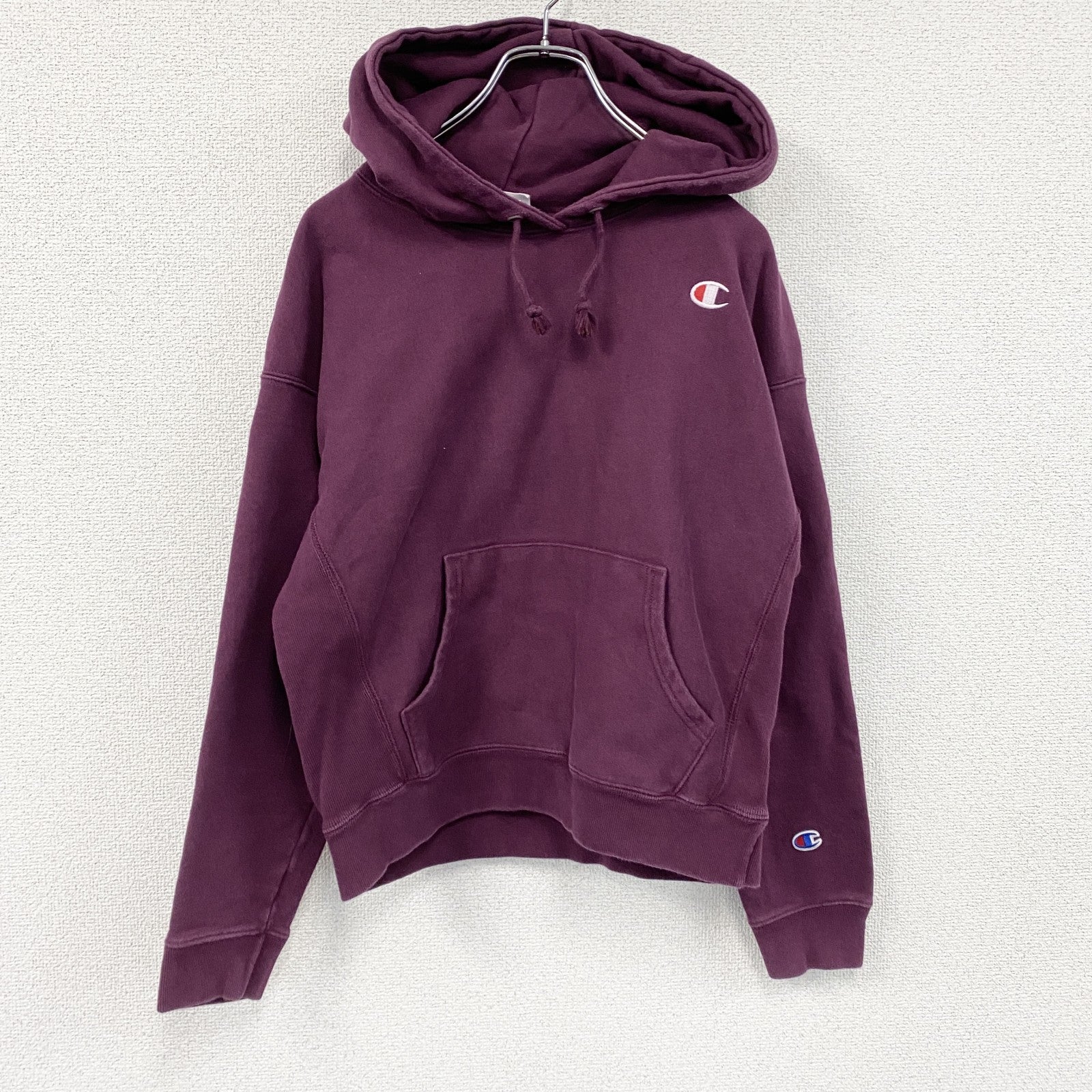 Champion　チャンピオン　リバースウィーブ　スウェットパーカー/フーディー　ヘビーウエイト　現行　紫　パープル　Lサイズ　古着
