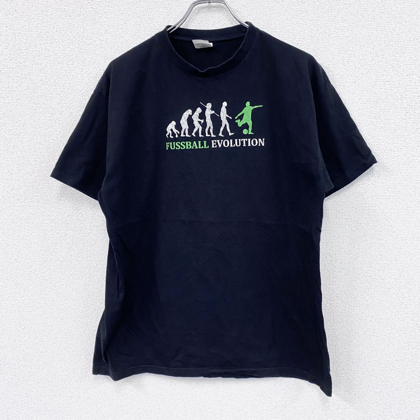 B&C　COLLECTION　半袖プリントTシャツ　ユーロ　黒　ブラック　Lサイズ