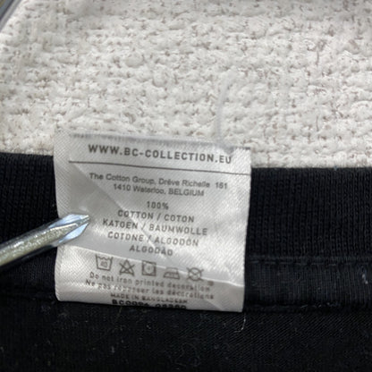 B&C　COLLECTION　半袖プリントTシャツ　ユーロ　黒　ブラック　Lサイズ