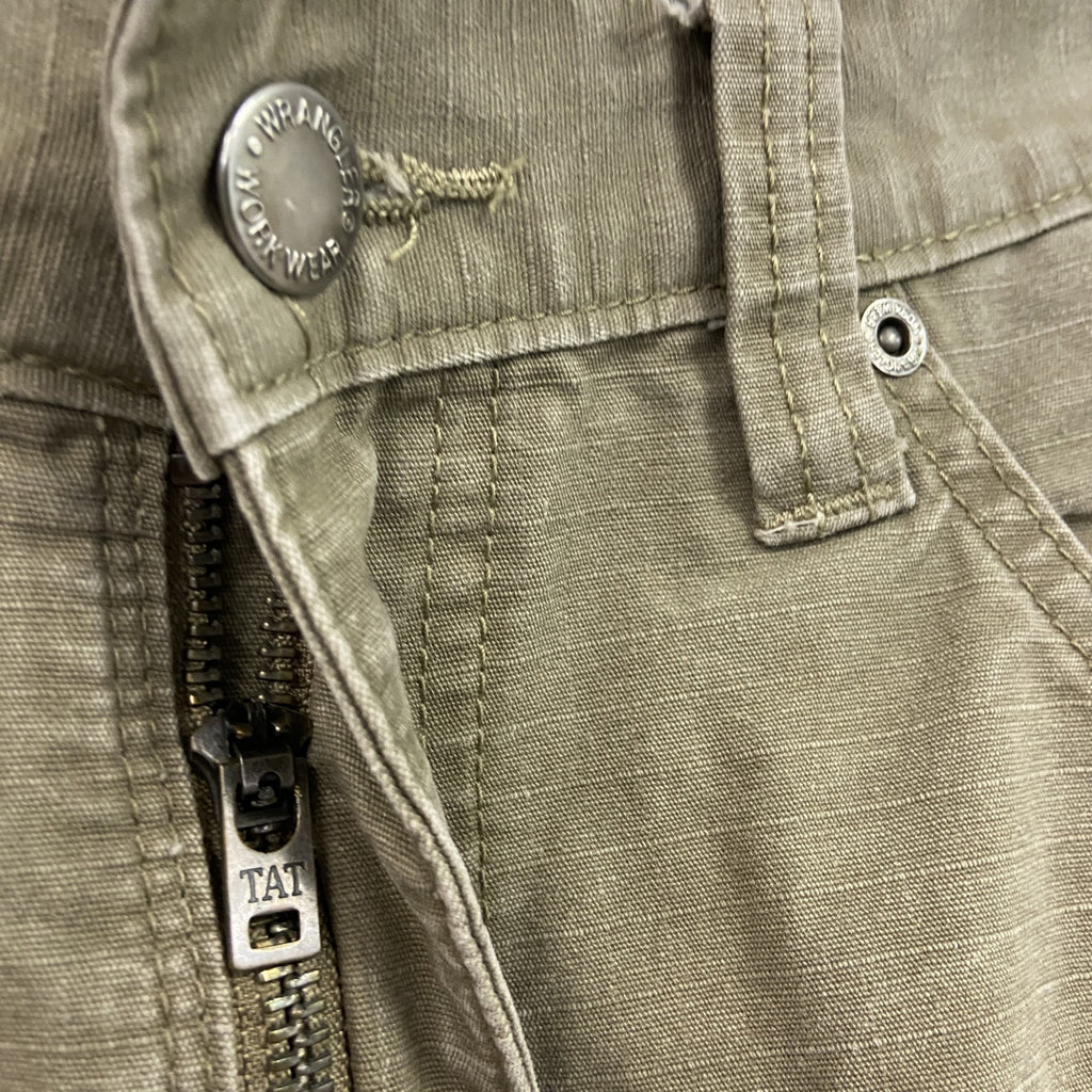 Wrangler　ラングラー　カーゴパンツ　ワークパンツ　リップストップ　ジップフライ　カーキ　古着