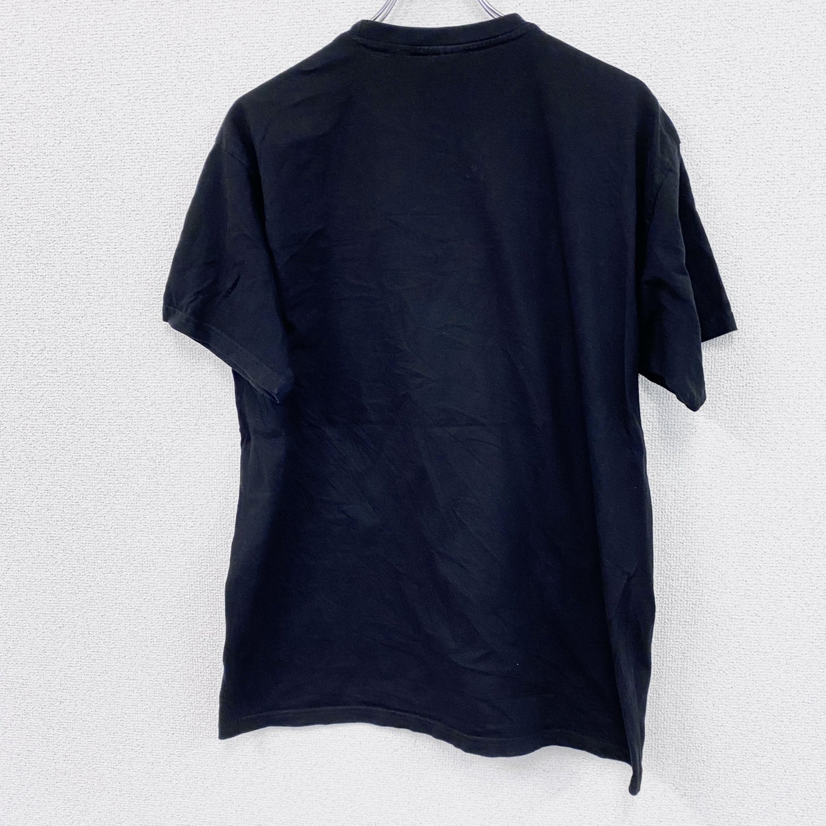 B&C　COLLECTION　半袖プリントTシャツ　サッカー　人間の成長　シンプルデザイン　クルーネック　黒　ブラック　Lサイズ　古着