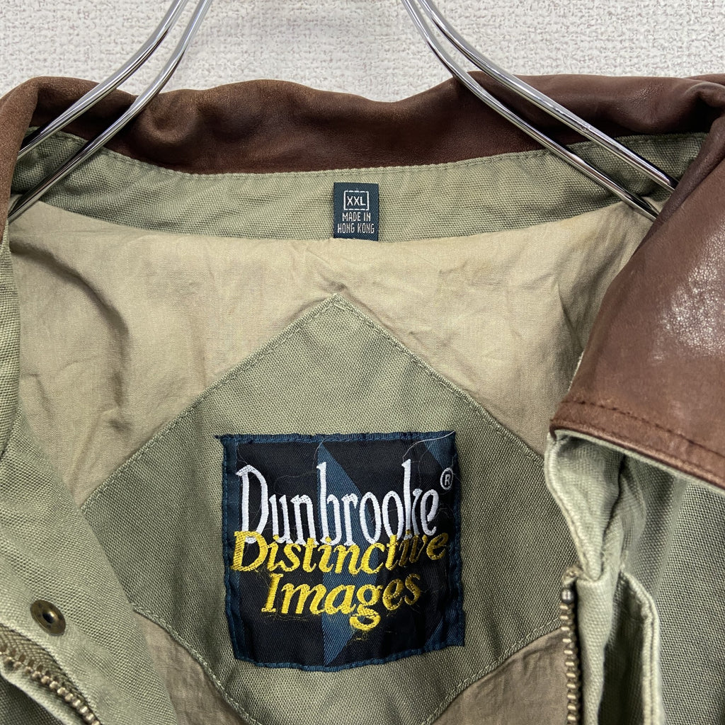 90s～　Dunbrooke Distinctive Images　ブルゾン/スイングトップ　カーキ　2XLサイズ　　ヴィンテージ　古着
