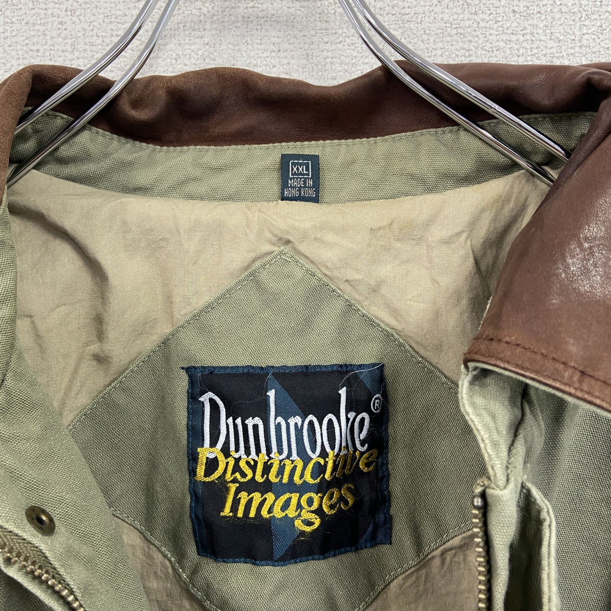 90s～　Dunbrooke Distinctive Images　ブルゾン/スイングトップ　カーキ　2XLサイズ　　ヴィンテージ　古着