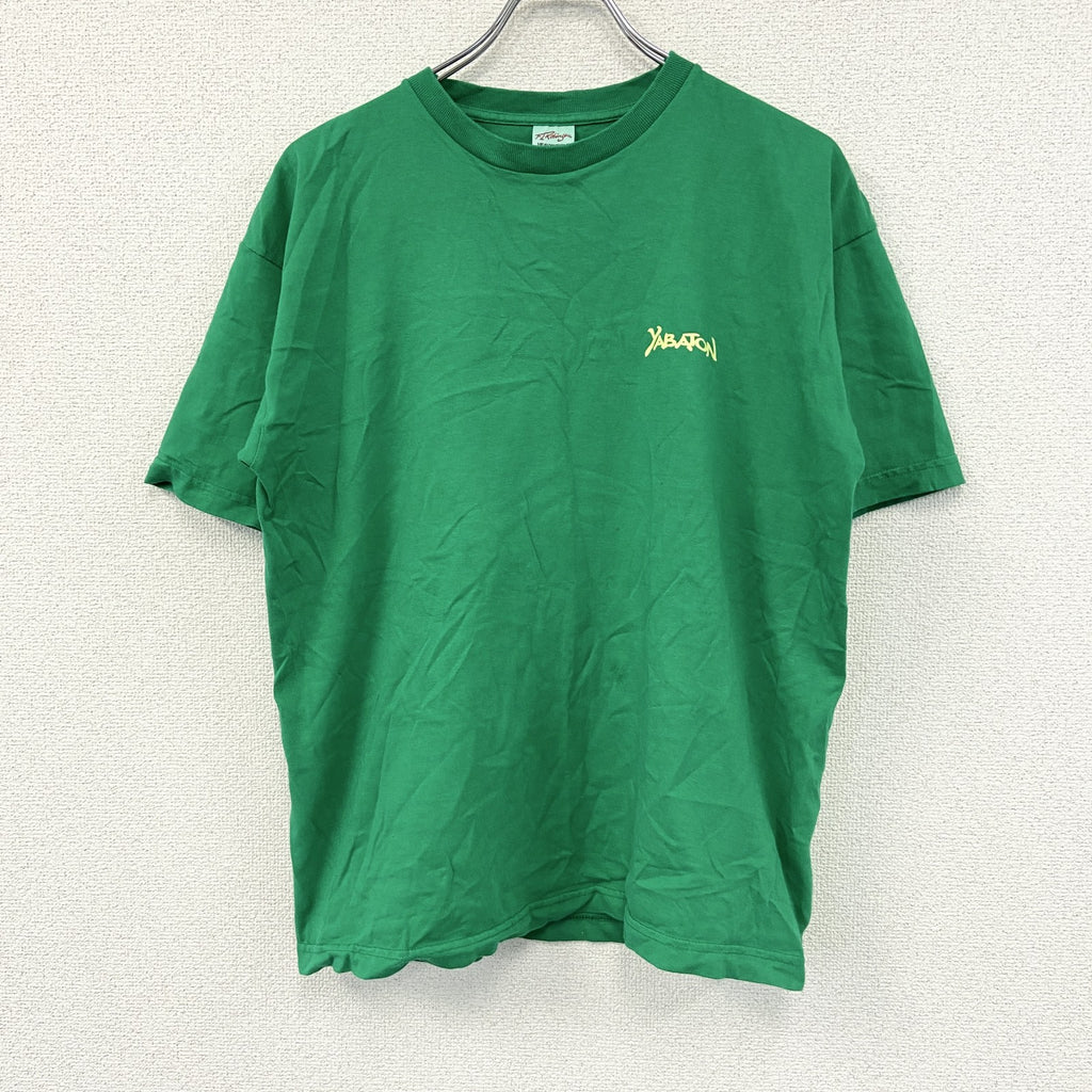 FLR dsin san　半袖企業プリントTシャツ　矢場とん　緑　グリーン　Lサイズ　古着