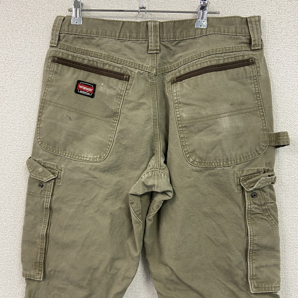 Wrangler　ラングラー　カーゴパンツ　ワークパンツ　リップストップ　ジップフライ　カーキ　古着