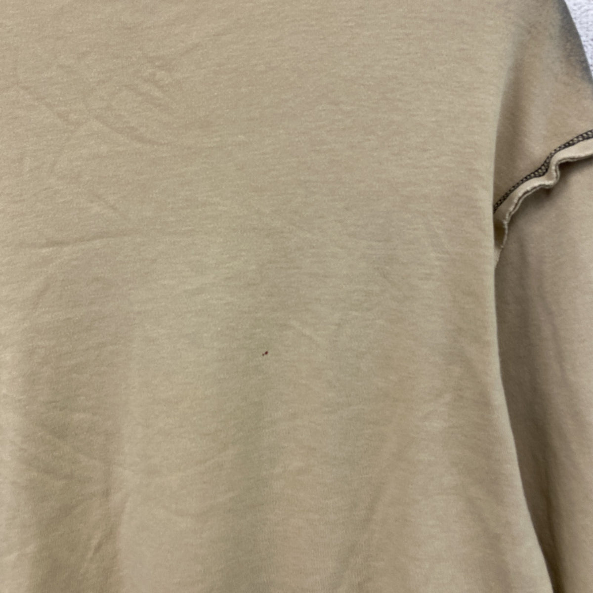 HEMISPHERE　へミスフィア　チェゲバラ　長袖プリントTシャツ/ロンT　ダメージ加工　ベージュ　Mサイズ　古着